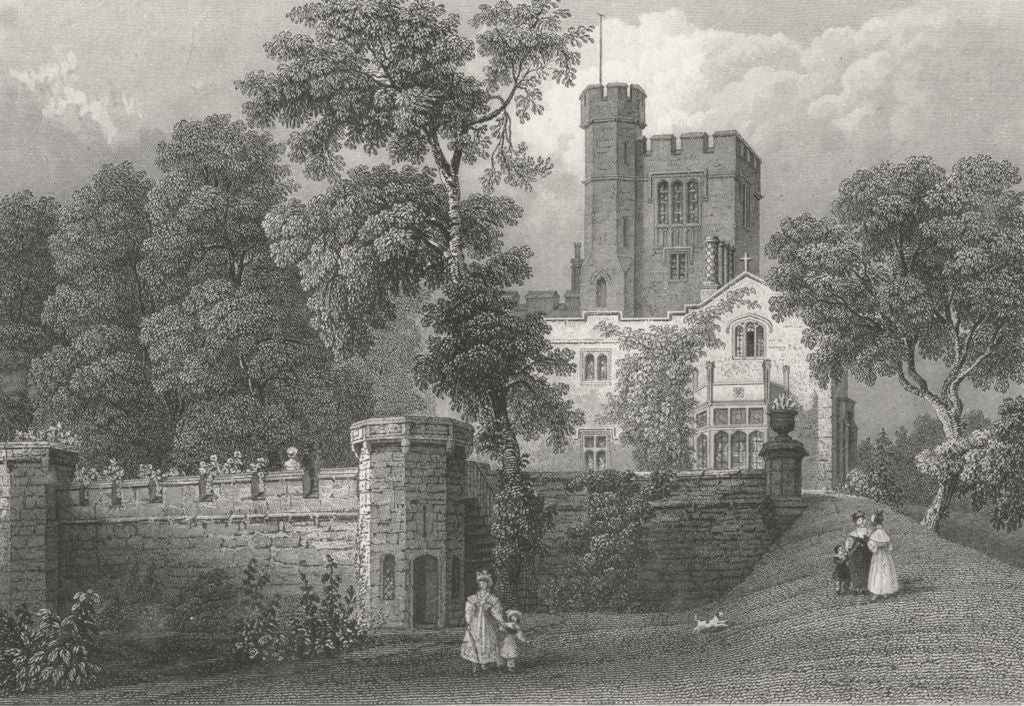 BUILDINGS. St Clare Lord Vernon-Bartlett c1840 old antique print picture